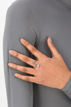 Justine Clenquet Bague Mindy cristal