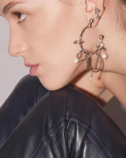 Justine Clenquet Boucle d’oreille Carl perle
