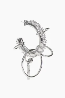 Justine Clenquet Boucle d'oreille Deana cristal