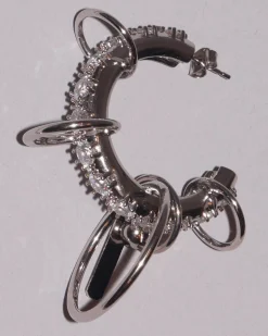 Justine Clenquet Boucle d'oreille Deana cristal