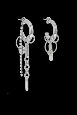 Justine Clenquet Boucles d'oreilles Iris cristal