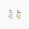 Justine Clenquet Boucles d'oreilles Joan vert