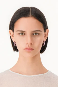 Justine Clenquet Boucles d’oreilles Nina violet