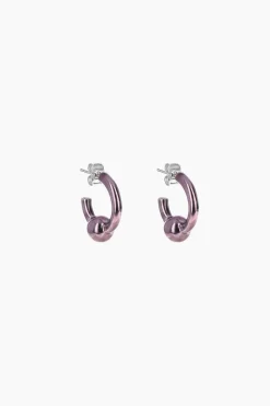 Justine Clenquet Boucles d’oreilles Sam violet