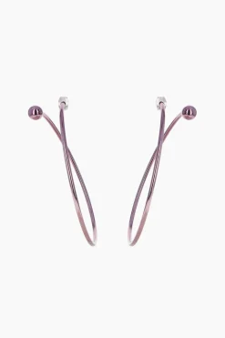 Justine Clenquet Boucles d’oreilles violet Marfa