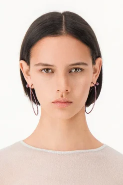 Justine Clenquet Boucles d’oreilles violet Marfa