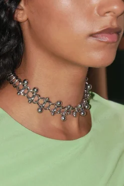 Justine Clenquet Choker Mindy argent