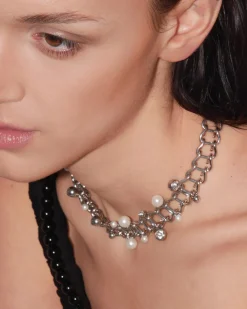 Justine Clenquet Choker Mindy perle