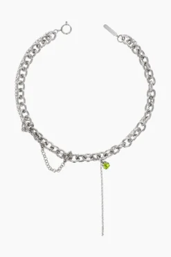 Justine Clenquet Collier Lucy vert
