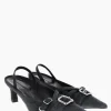 Justine Clenquet Escarpins Joan denim gris
