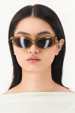 Justine Clenquet Lunettes de soleil Clara marron