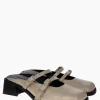 Justine Clenquet Mules Andie beige nacré