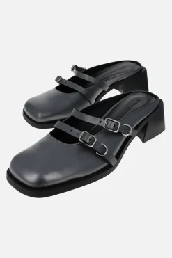 Justine Clenquet Mules Andie gris perle