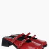 Justine Clenquet Mules Andie rouge verni