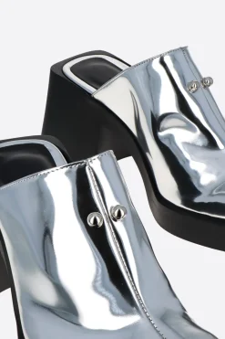 Justine Clenquet Mules Raya argent